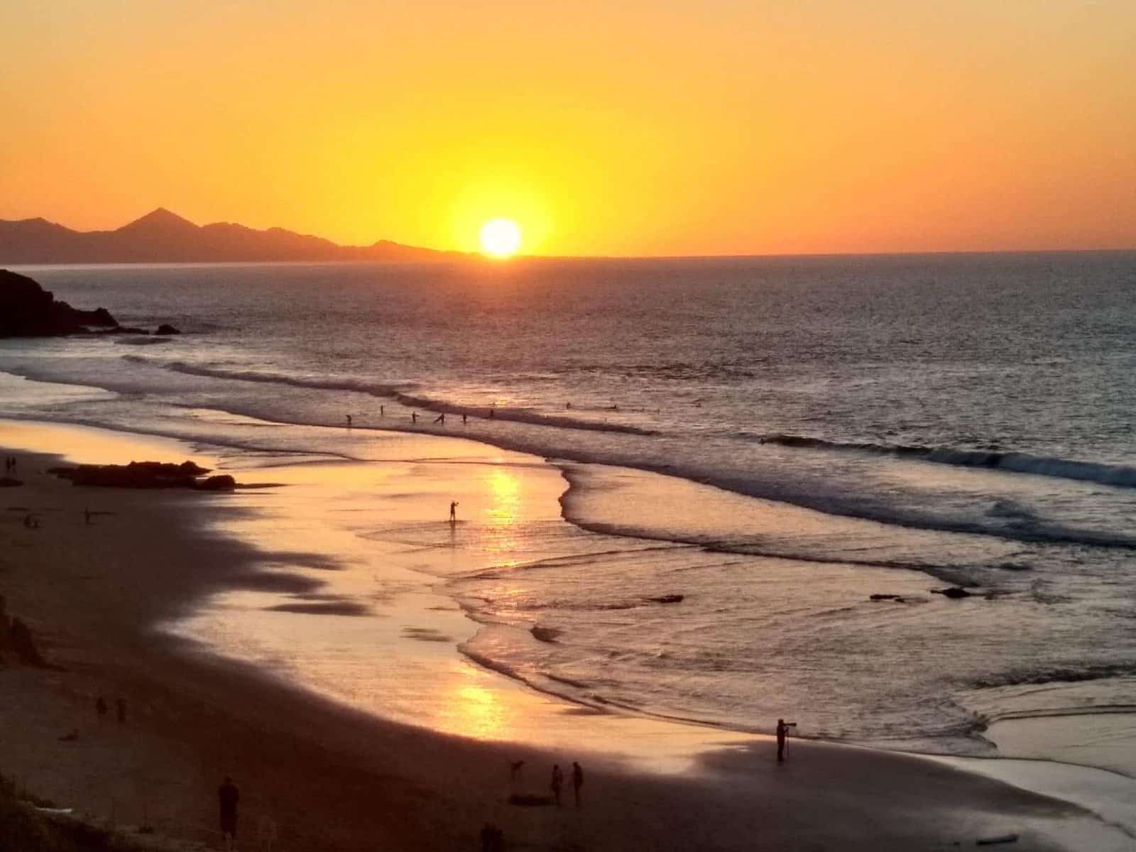 Sonnenuntergang am Strand von La Pared an der Westküste von Fuerteventura